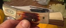 1994 Case XX Shark Tooth w/ Awesome Red Stag Handles, Pouch & Box. This knife is basically AMAZING! 1994 Case XX Shark Tooth w/ Awesome Red Stag Handles, Pouch & Box. This knife is basically AMAZING!
