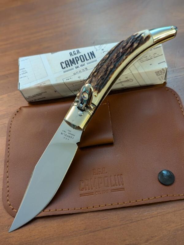 NEW IN BOX STAG AGA CAMPOLIN DIANA LEVERLOCK AUTO WITH SHEATH NEW IN BOX STAG AGA CAMPOLIN DIANA LEVERLOCK AUTO WITH SHEATH