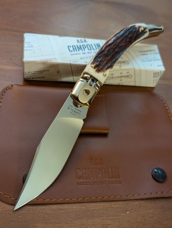 NEW IN BOX STAG AGA CAMPOLIN DIANA LEVERLOCK AUTO WITH SHEATH 