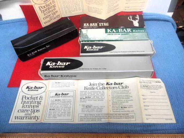 KABAR USED EMPTY BOXES AND PAPER WORK FROM YEARS PAST KABAR USED EMPTY BOXES AND PAPER WORK FROM YEARS PAST