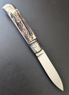 NEW OLD STOCK AKC "CLASSIC" 8inch-20cm ITALIAN SWITCHBLADE GENUINE STAG LEVERLOCK AUTOMATIC NEW OLD STOCK AKC "CLASSIC" 8inch-20cm ITALIAN SWITCHBLADE GENUINE STAG LEVERLOCK AUTOMATIC