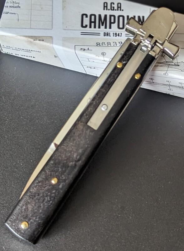 NIB AGA CAMPOLIN EBONY WOOD DOMINUS 23CM-9" BAYONET AUTO NIB AGA CAMPOLIN EBONY WOOD DOMINUS 23CM-9" BAYONET AUTO