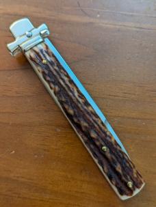 NIB AGA CAMPOLIN STAG HORN DOMINUS 23CM-9" BAYONET AUTO NIB AGA CAMPOLIN STAG HORN DOMINUS 23CM-9" BAYONET AUTO