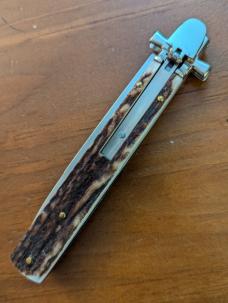 NIB AGA CAMPOLIN STAG HORN DOMINUS 23CM-9" BAYONET AUTO NIB AGA CAMPOLIN STAG HORN DOMINUS 23CM-9" BAYONET AUTO