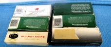 CLEARING OUT SAVE DOLLARS USED SIX CASE KNIFE BOXES USEABLE FROM THE PAST 