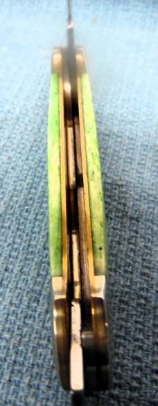 CLEARING OUT SALE ROUGH RIDER GREEN BONE 3-1/2" UNUSED CANOE IN BOX FROM  STORAGE