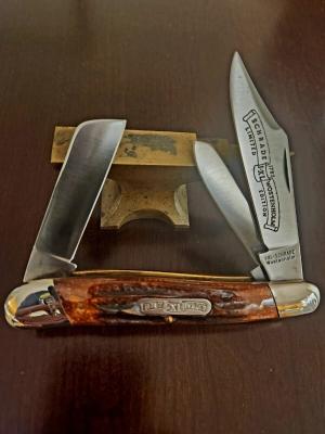 Rare Schrade Geo Wostenholm I-XL 3 Blade Stockman - Custom by Herman Williams