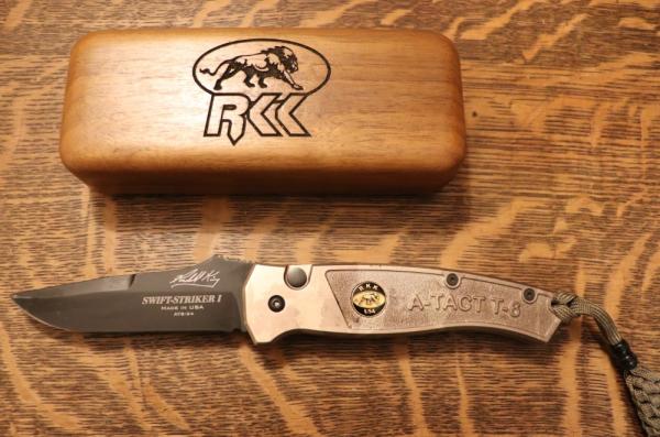 Randal Kink Swift-Striker I Desert Camo Tactical Automatic Knife
