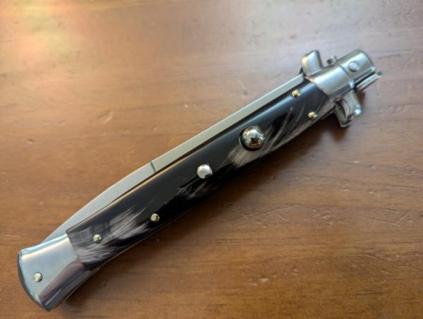FRANK BELTRAME 28CM-11" BAYONET STILETTO SMOKEY BUFFALO HORN...NEW FRANK BELTRAME 28CM-11" BAYONET STILETTO SMOKEY BUFFALO HORN...NEW