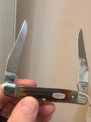 1996 Case XX Muskrat w/deep Red Stag Handles & Original Box. Mint Condition!