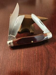 Rare Schrade USA 8OT Old Timer Senior Stockman - Beautiful Smooth Red Bone Rare Schrade USA 8OT Old Timer Senior Stockman - Beautiful Smooth Red Bone