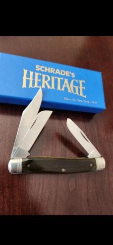 Schrade NY USA Heritage 8801 Smooth Bone Premium Stockman Knife