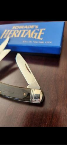 Schrade NY USA Heritage 8801 Smooth Bone Premium Stockman Knife