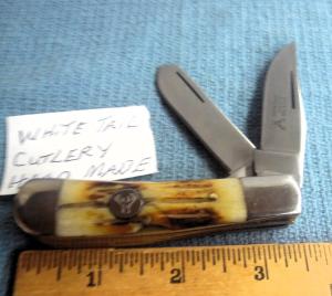 WHITE TAIL CUTLERY HAND MADE STAG JACK KNIFE FROM STORAGE 