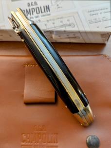 NIB BLACK BEAUTY BRAZILIAN HORN AGA CAMPOLIN DIANA LEVERLOCK AUTO WITH SHEATH NIB BLACK BEAUTY BRAZILIAN HORN AGA CAMPOLIN DIANA LEVERLOCK AUTO WITH SHEATH
