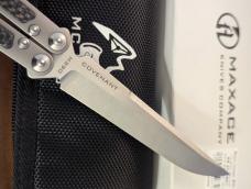 NIB MAXACE COVENANT BALI MCV01 CARBON FIBER TITANIUM BOHLER M390 SATIN SS NIB MAXACE COVENANT BALI MCV01 CARBON FIBER TITANIUM BOHLER M390 SATIN SS