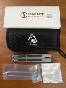 NIB MAXACE COVENANT BALI MCV01 CARBON FIBER TITANIUM BOHLER M390 SATIN SS NIB MAXACE COVENANT BALI MCV01 CARBON FIBER TITANIUM BOHLER M390 SATIN SS