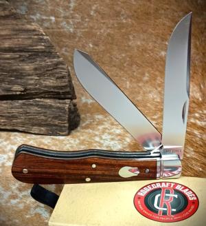 New Release! RoseCraft Blades Cockleburr Creek Trapper RCT019 RoseWood Covers D2 Blades