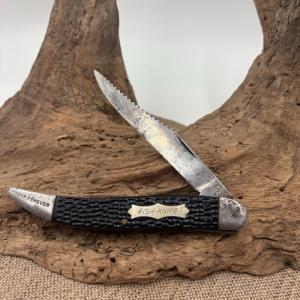 Vintage Kent NYC USA (1931-1955) Fishing Folding Pocket Knife hook remover (34)