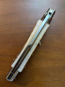 FRANK BELTRAME 23CM 9" BAYONET STILETTO STAG HORN... Snappy, Straight, 4mm Kick Spring, NICE & NEW! FRANK BELTRAME 23CM 9" BAYONET STILETTO STAG HORN... Snappy, Straight, 4mm Kick Spring, NICE & NEW!