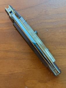 FRANK BELTRAME 23CM 9" BAYONET STILETTO FRENCH HONEY HORN AUTOMATIC...NEW FRANK BELTRAME 23CM 9" BAYONET STILETTO FRENCH HONEY HORN AUTOMATIC...NEW
