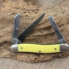 Case XX 3318 CV Stockman Knife USA 3 blade folding pocket knife yellow (68)