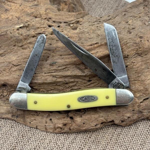 Case XX 3318 CV Stockman Knife USA 3 blade folding pocket knife yellow (68)