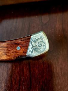 Vintage Schrade + USA SCM5 Custom Made with Etched Bolsters/Fancy Tooled Sheath