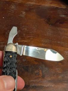 Mint Hammer Brand (Imperial) piggyback fixed blade and pocket knife set 1944-55