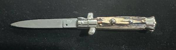 6 1/4” Stag swivel bolster tribute knife stamped La Vespa 6 1/4” Stag swivel bolster tribute knife stamped La Vespa
