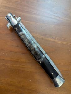 OLDER NO-NAME 33CM-13INCH BRAZILIAN HORN BAYONET STILETTO STAMPED MANIAGO ITALY OLDER NO-NAME 33CM-13INCH BRAZILIAN HORN BAYONET STILETTO STAMPED MANIAGO ITALY