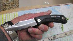 NORMARK Folding Serrated Knife Push Down Lock A41