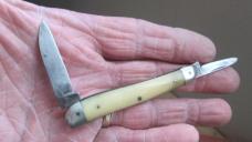 VTG Antique ST. LAWRENCE CUTLERY Smooth Bone Half Whittler Small Pen Pocket Knife A48 VTG Antique ST. LAWRENCE CUTLERY Smooth Bone Half Whittler Small Pen Pocket Knife A48