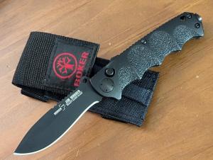 Boker Plus Reality-Based Black Automatic Knife - Black Plain