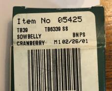New In Box 2001 Case Cranberry Bone Silver Script Sowbelly New In Box 2001 Case Cranberry Bone Silver Script Sowbelly