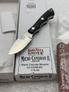 Bark River Micro Canadian II Sheath Knife Made In Escanaba MI USA New In Box Bark River Micro Canadian II Sheath Knife Made In Escanaba MI USA New In Box