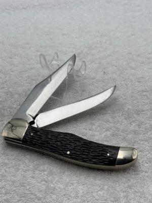 Vintage Ka-Bar 2 Blade Folding Hunter Made In USA Great Condition (20)