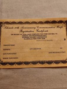 Schrade USA 80th Anniversary Big Daddy Barlow 260 Serial# 161/300 in Display Box