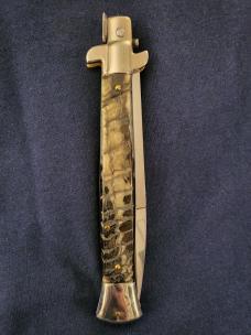 LATAMA 11"(28cm) RAM HORN PICKLOCK BAYONET BLADE ITALIAN STILETTO LATAMA 11"(28cm) RAM HORN PICKLOCK BAYONET BLADE ITALIAN STILETTO