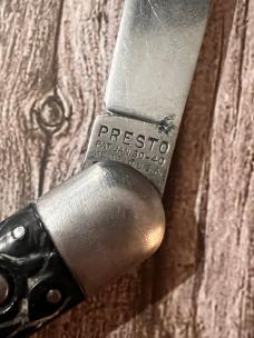 VINTAGE PRESTO GEO. SCHRADE BRIDGEPORT CONN. PAT JAN 30 - 40 BLACK WORMGROOVE VINTAGE PRESTO GEO. SCHRADE BRIDGEPORT CONN. PAT JAN 30 - 40 BLACK WORMGROOVE