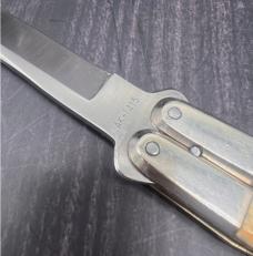 MINT Vintage Balisong Taylor Cutlery Second Cut Stag Handle AK-1415 Japan MINT Vintage Balisong Taylor Cutlery Second Cut Stag Handle AK-1415 Japan