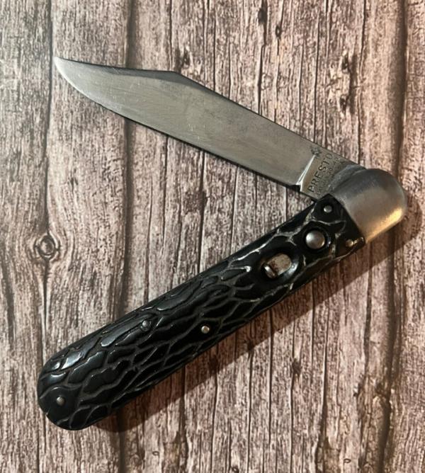 VINTAGE PRESTO GEO. SCHRADE BRIDGEPORT CONN. PAT JAN 30 - 40 BLACK WORMGROOVE VINTAGE PRESTO GEO. SCHRADE BRIDGEPORT CONN. PAT JAN 30 - 40 BLACK WORMGROOVE