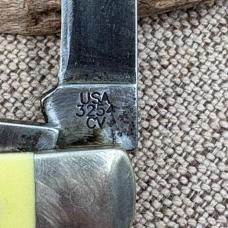 Case XX 3254 CV Yellow Trapper Folding Pocket Knife, 2019 USA Carbon Steel (95)