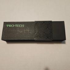 Pro-Tech 2024 Strider PT+ Custom 006 Auto Gridlock Textured Blue/Gold Titanium Handle Damascus Blade