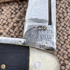 John Primble Equal End 2 blade Jack Knife with wood handles brass liners (36) John Primble Equal End 2 blade Jack Knife with wood handles brass liners (36)
