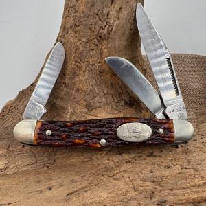 VBOKER USA STOCKMAN 3 BLADE KNIFE #1781 200 YEARS OF FREEDOM "JULY 4, 1976" (68)