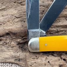 Hen & Rooster 403-Y 3 blade folding Pocket Knife Yellow Stockman Bertram (71)