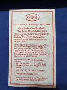 Case XX USA Tested R61111/2SS ~ G61111/2SS Commemorative Set ~ Vintage Case XX USA Tested R61111/2SS ~ G61111/2SS Commemorative Set ~ Vintage