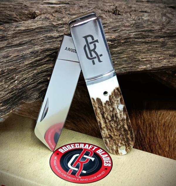 RoseCraft Blades Red Deer Stag Beaver Creek Barlow RCT006-STG D2 Sheepsfoot RoseCraft Blades Red Deer Stag Beaver Creek Barlow RCT006-STG D2 Sheepsfoot