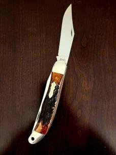 Rare Schrade + USA Uncle Henry 227UH Folding Bowie - Custom by Herman Williams Rare Schrade + USA Uncle Henry 227UH Folding Bowie - Custom by Herman Williams